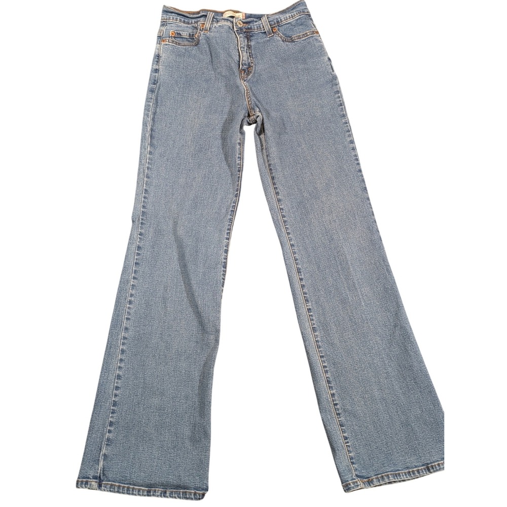 Levi's Womens 512 Perfectly Slimming Mid Rise Cotton Blue Bootcut Jeans Size 10M
